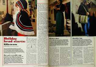 Better Homes & Gardens November 1972 Magazine Article: Holiday head starts: Gifts to sew