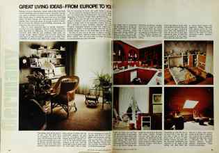 Better Homes & Gardens November 1972 Magazine Article: GREAT LIVING IDEAS-FROM EUROPE TO YOU