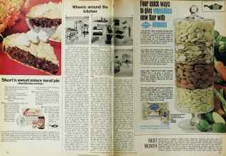 Better Homes & Gardens November 1972 Magazine Article: Wheels around the kitchen