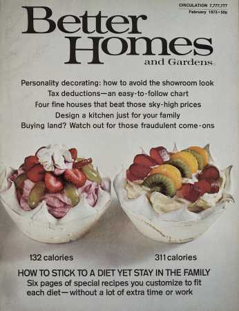 Better Homes & Gardens February 1973 Magazine Cover