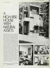 Better Homes & Gardens February 1973 Magazine Article: A HIGH-RISE HOUSE WITH NATURAL ASSETS