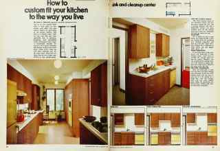 Better Homes & Gardens February 1973 Magazine Article: How to custom fit your kitchen to the way you live