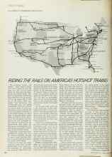 Better Homes & Gardens April 1973 Magazine Article: RIDING THE RAILS ON AMERICA'S HOTSHOT TRAINS