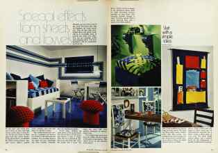 Better Homes & Gardens April 1973 Magazine Article: Special effects from sheets and towels