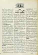 Better Homes & Gardens May 1973 Magazine Article: Ten common myths about college