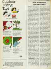 Better Homes & Gardens June 1973 Magazine Article: How to remove summer stains