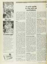 Better Homes & Gardens July 1973 Magazine Article: A quick guide to dog and cat vaccinations