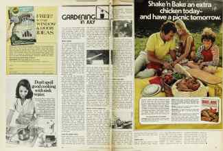 Better Homes & Gardens July 1973 Magazine Article: GARDENING IN JULY
