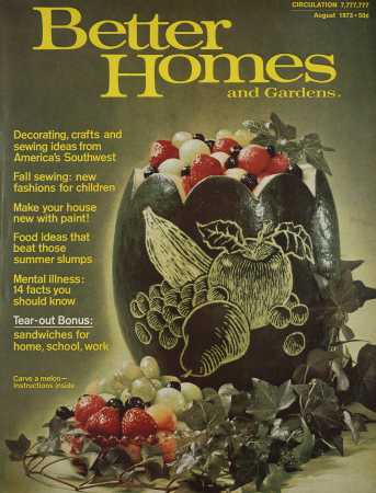 Better Homes & Gardens August 1973 Magazine Cover