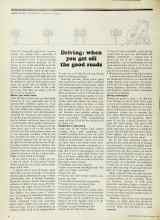 Better Homes & Gardens August 1973 Magazine Article: Driving: when you get off the good roads