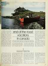 Better Homes & Gardens August 1973 Magazine Article: End-of-the-road vacations in canada