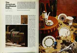 Better Homes & Gardens August 1973 Magazine Article: The American Southwest look... in crafts and table settings