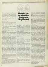 Better Homes & Gardens September 1973 Magazine Article: How to set up a health program for your cat