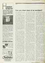 Better Homes & Gardens October 1973 Magazine Article: Can you steer clear of an accident?