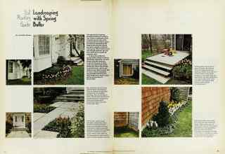 Better Homes & Gardens October 1973 Magazine Article: Landscaping with Spring Bulbs