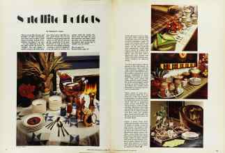 Better Homes & Gardens October 1973 Magazine Article: Satellite Buffets
