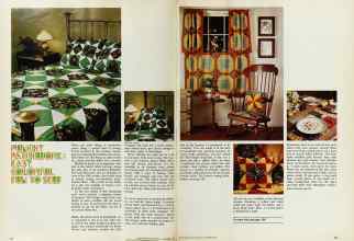 Better Homes & Gardens November 1973 Magazine Article: PUNCHY PATCHWORK: EASY COLORFUL FUN TO SEW