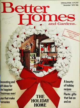Better Homes & Gardens December 1973 Magazine Cover