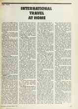 Better Homes & Gardens February 1974 Magazine Article: INTERNATIONAL TRAVEL AT HOME