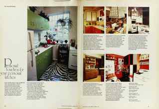 Better Homes & Gardens February 1974 Magazine Article: Personal touches for your personal kitchen