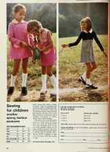 Better Homes & Gardens March 1974 Magazine Article: Sewing for children: another spring fashion exclusive