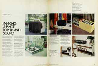 Better Homes & Gardens March 1974 Magazine Article: MAKING A PLACE FOR TV AND SOUND