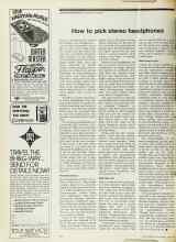 Better Homes & Gardens April 1974 Magazine Article: How to pick stereo headphones