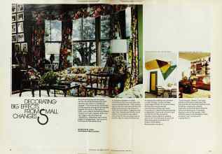 Better Homes & Gardens April 1974 Magazine Article: DECORATING: BG EFFECTS FROM SMALL CHANGES