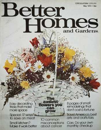 Better Homes & Gardens May 1974 Magazine Cover