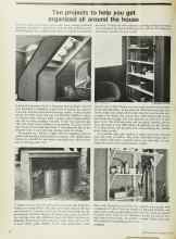 Better Homes & Gardens May 1974 Magazine Article: Ten projects to help you get organized all around the house