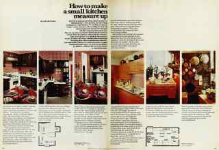 Better Homes & Gardens May 1974 Magazine Article: How to make a small kitchen measure up