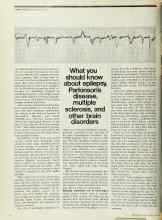 Better Homes & Gardens June 1974 Magazine Article: What you should know about epilepsy Parkinson's disease, multiple sclerosis, and other brain disorders