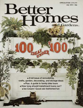 Better Homes & Gardens July 1974 Magazine Cover