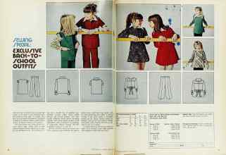 Better Homes & Gardens August 1974 Magazine Article: SEWING SPECIAL: EXCLUSIVE BACK-TO-SCHOOL OUTFITS