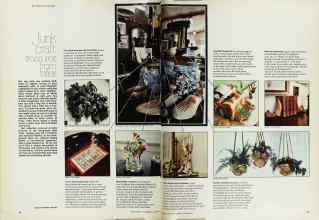 Better Homes & Gardens August 1974 Magazine Article: Junk craft: treasures from trifles