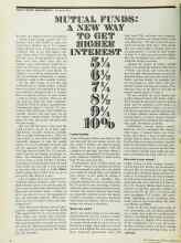 Better Homes & Gardens October 1974 Magazine Article: MUTUAL FUNDS: A NEW WAY TO GET HIGHER INTEREST