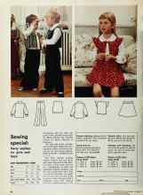 Better Homes & Gardens October 1974 Magazine Article: Sewing special: Party clothes for girls and boys