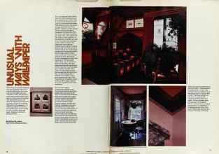Better Homes & Gardens October 1974 Magazine Article: UNUSUAL WAYS WITH WALLPAPER