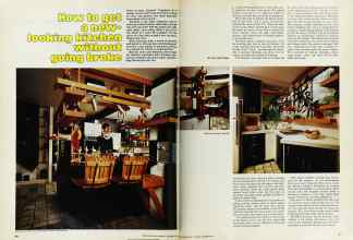 Better Homes & Gardens October 1974 Magazine Article: How to get a new-looking kitchen without going broke