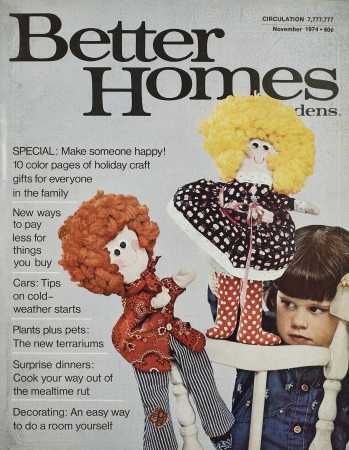 Better Homes & Gardens November 1974 Magazine Cover