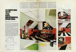 Better Homes & Gardens November 1974 Magazine Article: DECORATING WITH TILE--EASY, INEXPENSIVE, PRACTICAL
