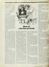 Better Homes & Gardens December 1974 Magazine Article: How to care for artwork