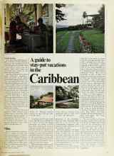 Better Homes & Gardens January 1975 Magazine Article: A guide to stay-put vacations in the Caribbean