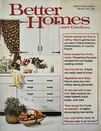 Better Homes & Gardens February 1975 Magazine Cover