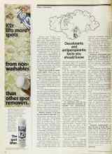 Better Homes & Gardens February 1975 Magazine Article: Deodorants and antiperspirants: facts you should know