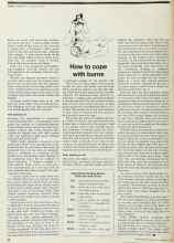 Better Homes & Gardens February 1975 Magazine Article: How to cope with burns