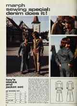 Better Homes & Gardens March 1975 Magazine Article: March sewing special: denim does it!