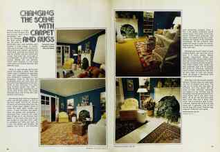 Better Homes & Gardens April 1975 Magazine Article: CHANGING THE SCENE WITH CARPET AND RUGS