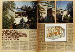 Better Homes & Gardens April 1975 Magazine Article: A DO-IT-YOURSELF STOREHOUSE/GREENHOUSE OR WHAT HAVE YOU