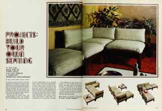 Better Homes & Gardens April 1975 Magazine Article: PROJECTS: BUILD YOUR OWN SEATING